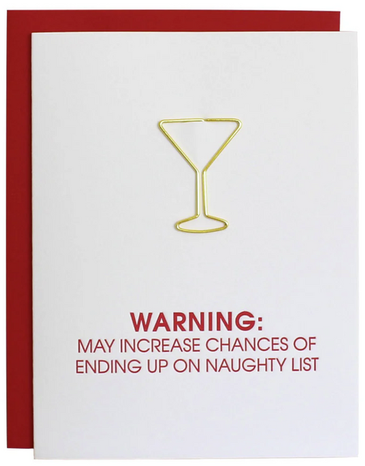 Naughty List Warning Card