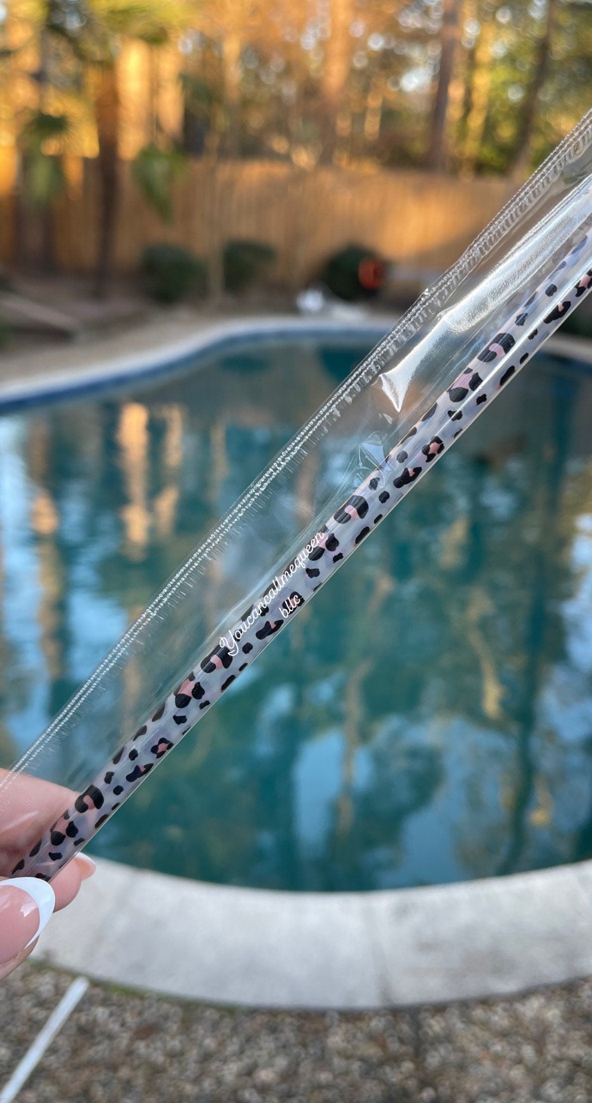 Cheetah Print Straws