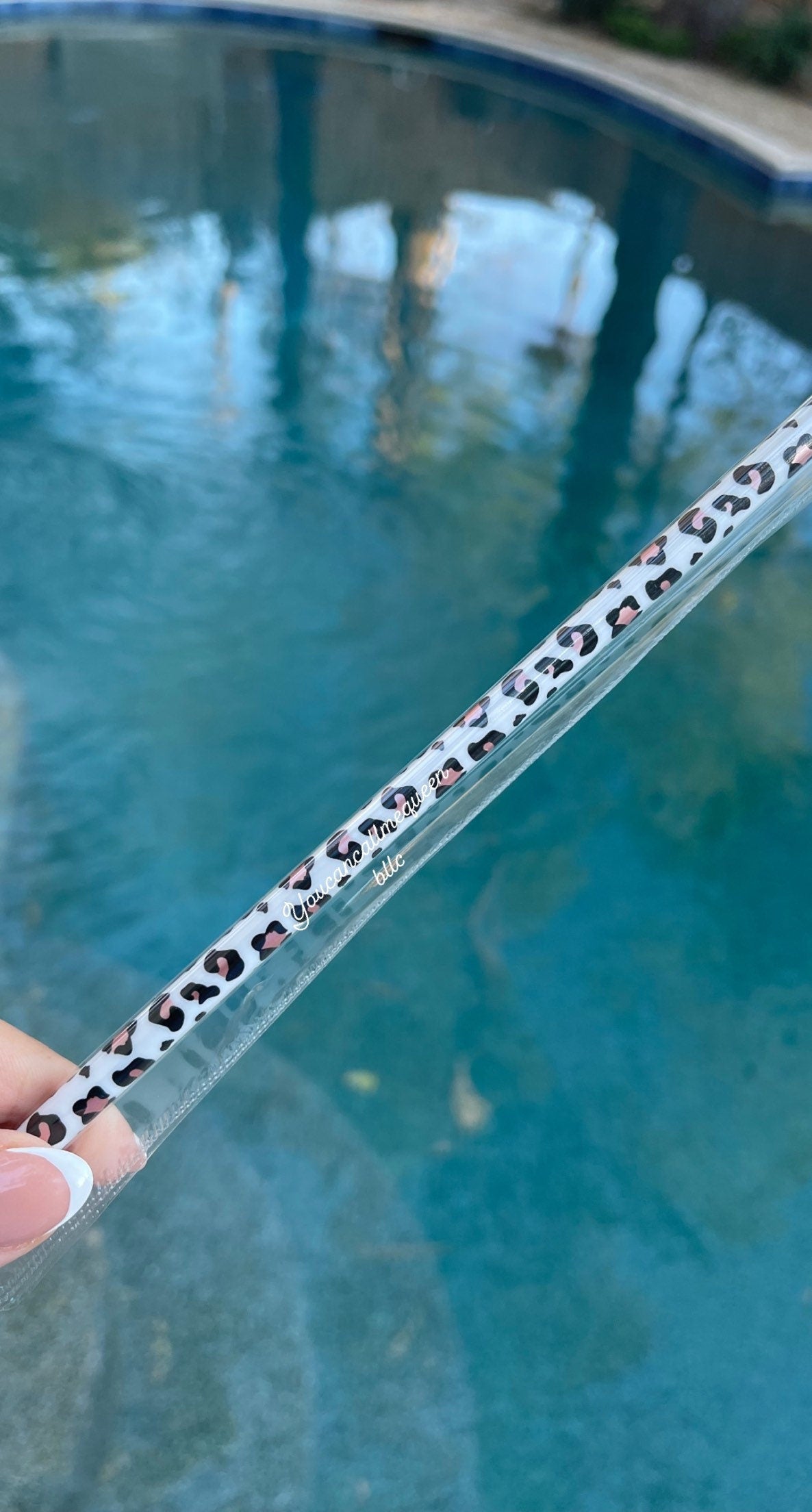 Cheetah Print Straws