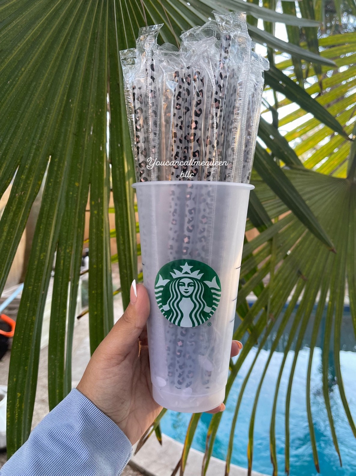 Cheetah Print Straws