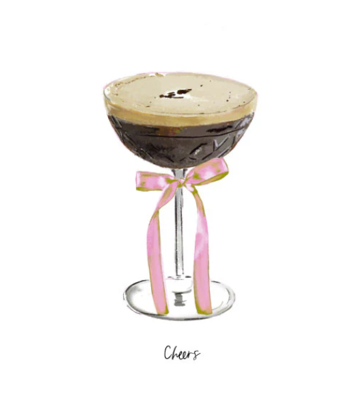 Espresso Martini Cheers Card