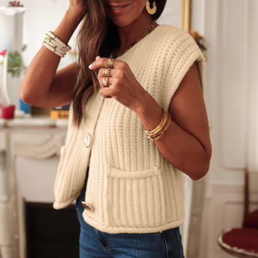 Costal Cream Sweater Vest
